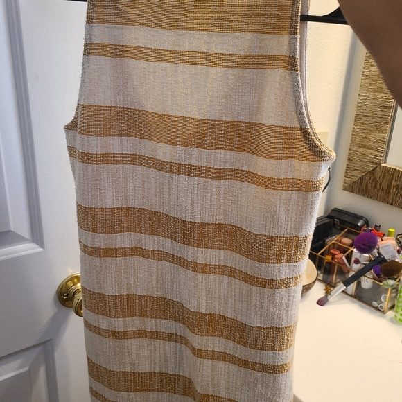 Mango stripped pinafore button down dress - Picture 7 of 9